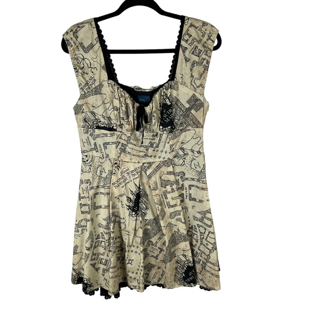 Hot Topic Dresses Harry Potter Marauders Map Dress sz L